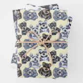 Feuille De Papier Cadeau Cute Schnauzer Dog Patterned Art (En situation)