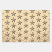 Feuille De Papier Cadeau Cute Sepia Starfish Motif (Devant)