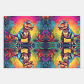 Feuille De Papier Cadeau Cute T Rex Dinosaur (Devant 3)