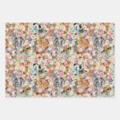 Feuille De Papier Cadeau Cute Tropical Wild One Jungle Animaux (Devant)