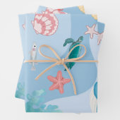 Feuille De Papier Cadeau Cute Under the Sea Friends (En situation)