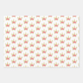 Feuille De Papier Cadeau Cute Unicorne & Pois sur Vert & Blanc (Devant)
