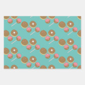 Feuille De Papier Cadeau Cute Valentine's Day Donut and Cake Pop Motif (Devant 3)