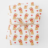 Feuille De Papier Cadeau Cute Valentine's Wrapping Paper | Teddy Bear (En situation)