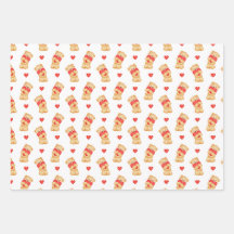 Cute Valentine's Wrapping Paper | Teddy Bear 