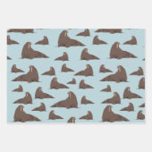 Feuille De Papier Cadeau Cute Walrus Motif (Devant 3)