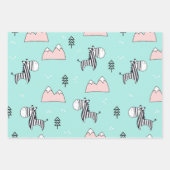 Feuille De Papier Cadeau Cute Zebra (Devant 2)