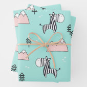 Feuille De Papier Cadeau Cute Zebra (En situation)