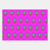 Feuille De Papier Cadeau Cutie Cactus (Devant)