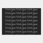 Feuille De Papier Cadeau Dabbing Père Noël personnalisé (Devant 3)