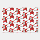 Feuille De Papier Cadeau Dabbing Père Noël personnalisé (Devant)