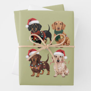 Feuille De Papier Cadeau Dachshund Christmas Chien Maman Lover Noël Cadeau