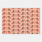 Feuille De Papier Cadeau Dachshund Saint-Valentin (Devant 3)