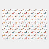 Feuille De Papier Cadeau Dachshunds dans le Motif des pulls de Noël (Devant 3)