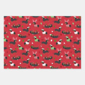 Feuille De Papier Cadeau Dachshunds de Noël (Devant 2)