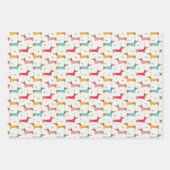 Feuille De Papier Cadeau Dachshunds en Sweaters Motif de vacances (Devant)