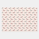 Feuille De Papier Cadeau Dachshunds et Coeurs (Devant 2)