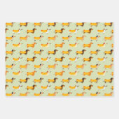 Feuille De Papier Cadeau Dachshunds mignons Weiner Dog Hot Dog Funny Motif (Devant 2)