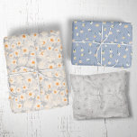Feuille De Papier Cadeau Daffodique à ressort floral | Bleu et gris<br><div class="desc">Ces feuilles de papier d'emballage fleuris,  bleu et gris,  sont parfaites pour offrir un cadeau. Faites plaisir à vos amis,  à votre famille et à vos destinataires de cadeaux avec du papier d'emballage superbement coordonné.</div>