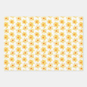 Feuille De Papier Cadeau Daffodique de printemps Jaune Rustique Floral (Devant 2)
