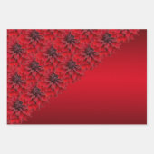 Feuille De Papier Cadeau Dahlias rouge sang de style gothique (Devant 3)