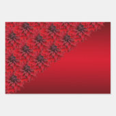 Feuille De Papier Cadeau Dahlias rouge sang de style gothique (Devant 2)