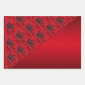 Feuille De Papier Cadeau Dahlias rouge sang de style gothique (Devant)