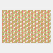 Feuille De Papier Cadeau Dainty Boho Woodland modèle floral en vert  (Devant)