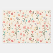 Feuille De Papier Cadeau Dainty Meadow Wildflower & Pastel Sprig (Devant 3)