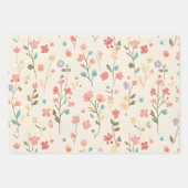 Feuille De Papier Cadeau Dainty Meadow Wildflower & Pastel Sprig (Devant)
