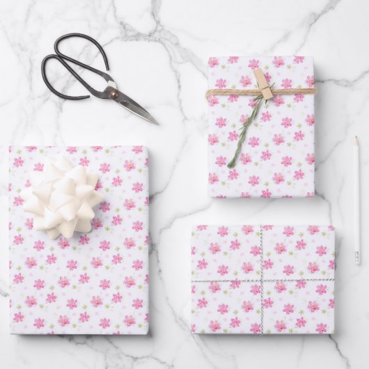 Feuille De Papier Cadeau Dainty Rose Positions (Recto)