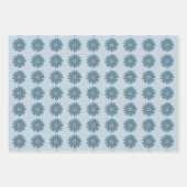 Feuille De Papier Cadeau Daisy Bleue (Devant 2)