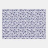 Feuille De Papier Cadeau Daisy Blooms - Midnight Blue  (Devant 2)