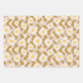 Feuille De Papier Cadeau Daisy Boho Floral (Devant 3)