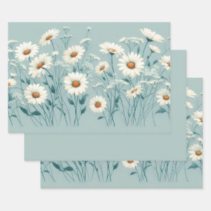 Feuille De Papier Cadeau Daisy Généreuse