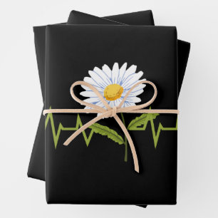 Feuille De Papier Cadeau Daisy Heartbeat