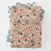 Feuille De Papier Cadeau Daisy Ladybug et Checkerboard (En situation)