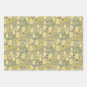 Feuille De Papier Cadeau Daisy vert (Devant 2)