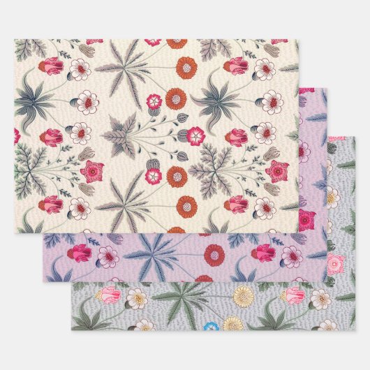 Feuille De Papier Cadeau Daisy, William Morris (Lot)