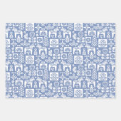 Feuille De Papier Cadeau Dala Horse Collage Périwinkle (Devant 2)