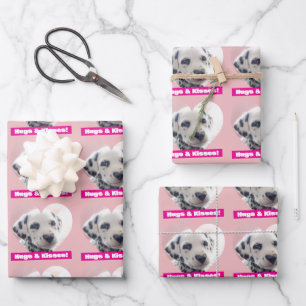 Feuille De Papier Cadeau Dalmatien Nez de Coeur