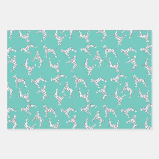 Feuille De Papier Cadeau Dalmatiens multidirectionnel (Devant)