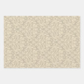 Feuille De Papier Cadeau Damas de crème (Devant)