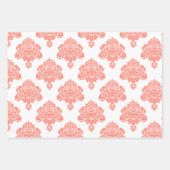 Feuille De Papier Cadeau Damask Elegant Motif (Devant)