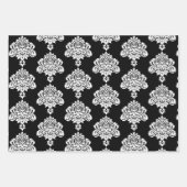 Feuille De Papier Cadeau Damask Modern Color Motif (Devant)