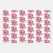 Feuille De Papier Cadeau Dame du chef (Devant)