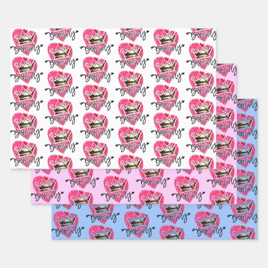 Feuille De Papier Cadeau Dame du chef (Lot)