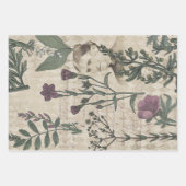 Feuille De Papier Cadeau Dame et fleurs victoriennes (Devant 3)