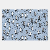 Feuille De Papier Cadeau Dancing Chat Motif Fun (Devant)