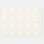 Feuille De Papier Cadeau Dandelion Floral Or (Devant 2)